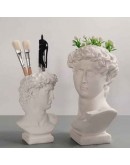 Κασπω Μολυβοθηκη λευκή προτομή Υ16εκ Grecian Icon Vase