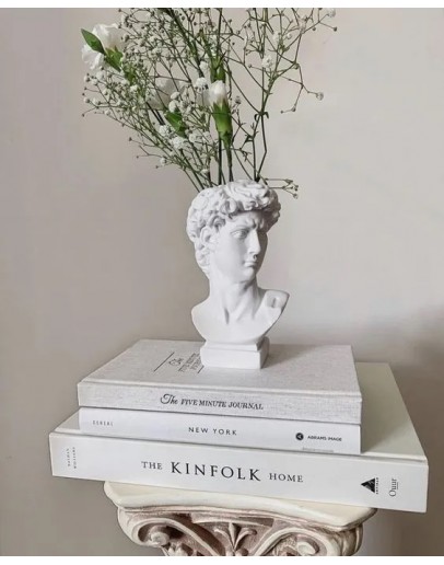 Κασπω Μολυβοθηκη λευκή προτομή Υ16εκ Grecian Icon Vase