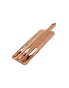 BAMBOO CHEESE CUTTING BOARD SET WITH 3 ACCESSORIES