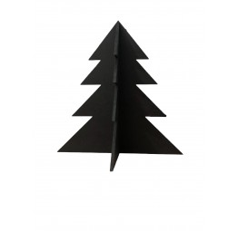 Wooden Christmas Tree Detachable Black 30cm