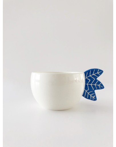 ΚΟΥΠΑ ΦΥΛΛΟ ΧΕΙΡΟΠΟΙΗΤΗ - ΜΠΛΕ | CHRISSA CERAMICS