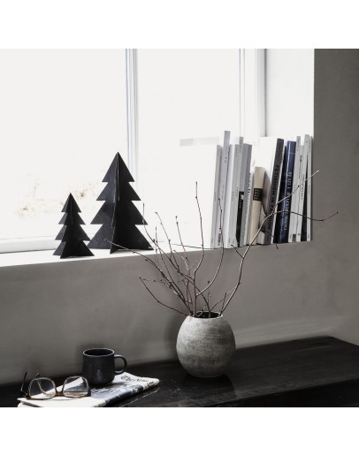 Wooden Christmas Tree Detachable Black 25cm