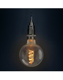Λάμπα LED Vintage G95 6W E27 230V 360lm 2100K Ντιμαριζόμενη Smoked Glass