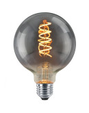 Λάμπα LED Vintage G95 6W E27 230V 360lm 2100K Ντιμαριζόμενη Smoked Glass