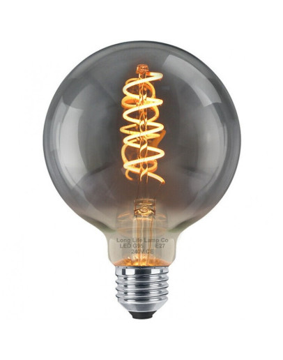 Λάμπα LED Vintage G95 6W E27 230V 360lm 2100K Ντιμαριζόμενη Smoked Glass