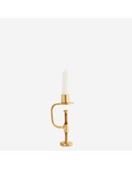CANDLE HOLDER WITH CLAMP  BRASS