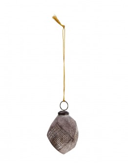 HANGING GLASS PAINTED CONE BROWN