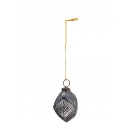HANGING GLASS PAINTED CONE BLACK