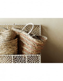 STRAW BAG WITH HANDLES