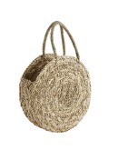 ROUND STRAW BAG WITH HANDLES 