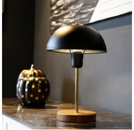 Table lamp Stuart mushroom Black