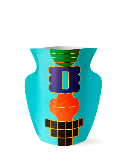 ΜΙΝΙ ΧΑΡΤΙΝΟ ΒΑΖΟ TEMPLO  (ΓΑΛΑΖΙΟ)