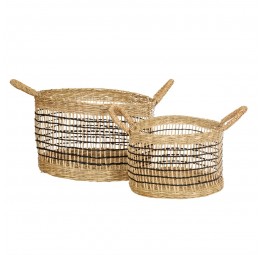 SEAGRASS OPEN WEAVE BASKETS SET OF 2