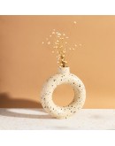SAND TERRAZZO SPECKLED CIRCLE VASE LARGE