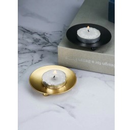 NORDIC ROUND CANDLE HOLDER GOLD