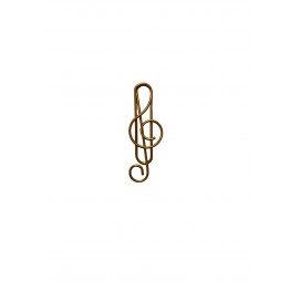Συνδετήρας Μεταλλικός Κλειδί του Σολ - Μουσικές νοτες σετ των 8 τεμ  Χρώμα Ορείχαλκος Σκούρο