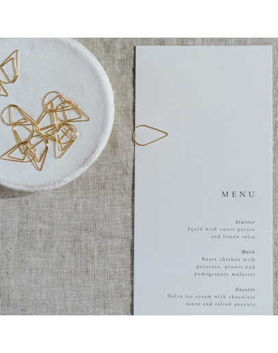 Συνδετήρας Μεταλλικός Σταγόνα Χρυσο  S 100 τεμ 