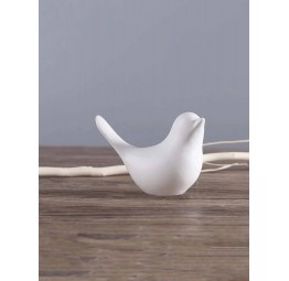 Decorative Ceramic Bird white 7cm