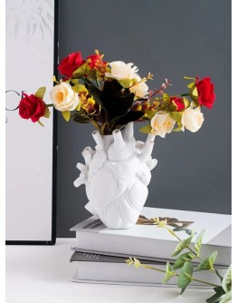 Heart Vase White