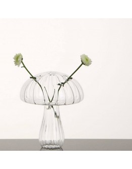 Glass Mushroom Vase Clear