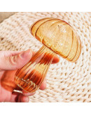 Βάζο Μανιτάρι Γυάλινο Κίτρινο 