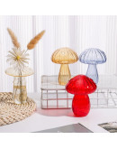 Βάζο Μανιτάρι Γυάλινο Κίτρινο 