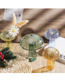 Βάζο Μανιτάρι Γυάλινο Κίτρινο 