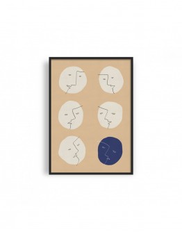 ABSTRACT FACES DISCUSSION ART PRINT | STUDIO PARADISSI
